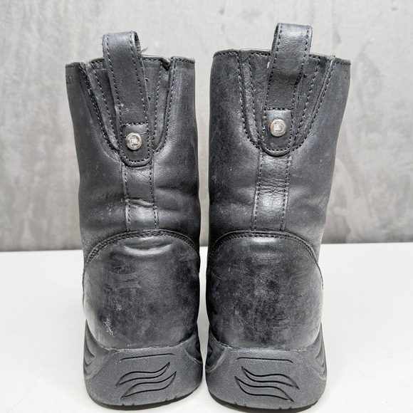 Dublin Tilly  Boots Womens 9.5 Black Leather Lace Up Side Zip Combat Waterproof - Picture 3 of 10